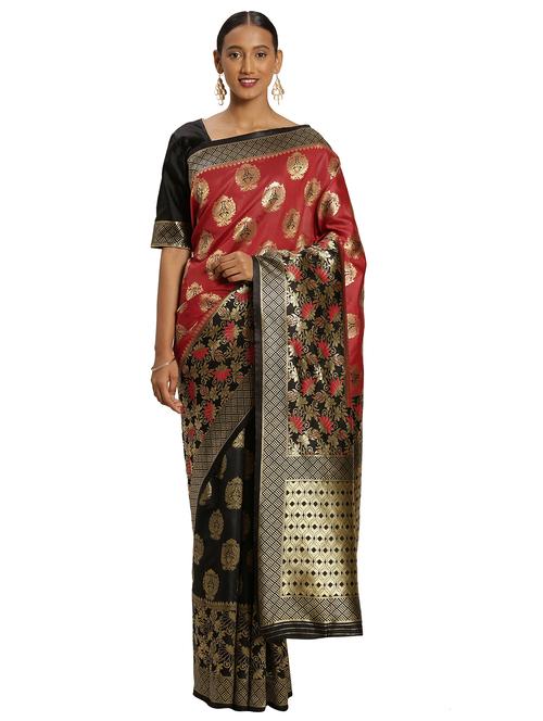 ethnic motifs woven saree - 17379697 - Very Small Image - 1