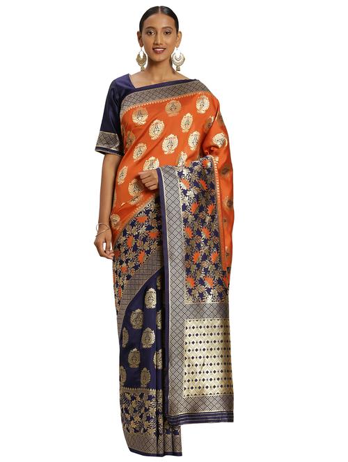 ethnic motifs woven saree - 17379700 - Very Small Image - 1