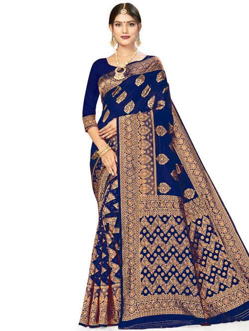 zari work woven saree - 17379875 - Very Small Image - 1
