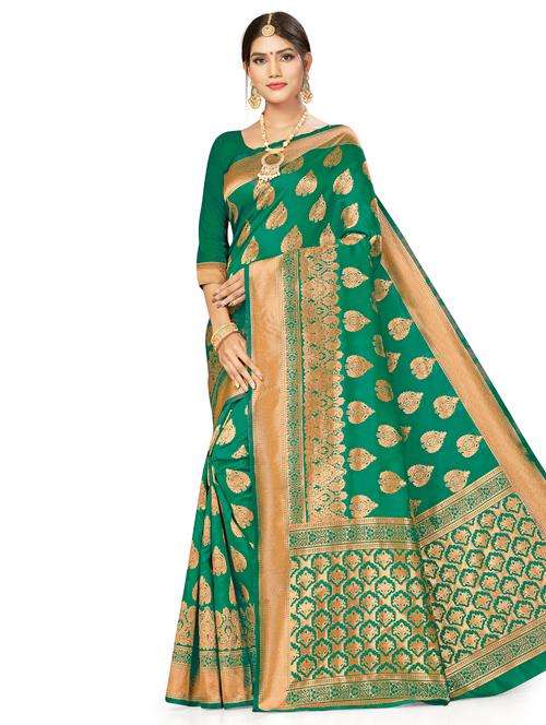zari work woven saree - 17379880 - Very Small Image - 1