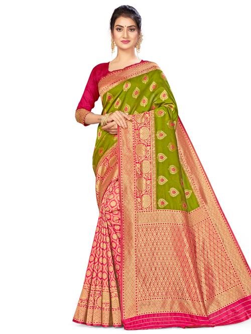 zari work woven saree - 17379912 - Very Small Image - 1