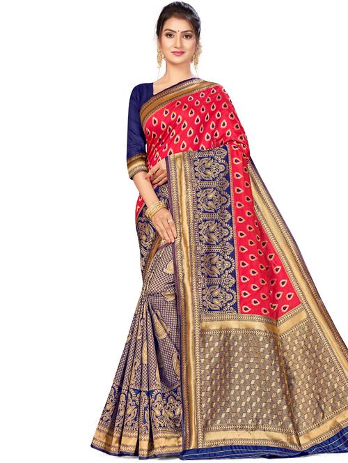 zari work woven saree - 17379918 - Very Small Image - 1