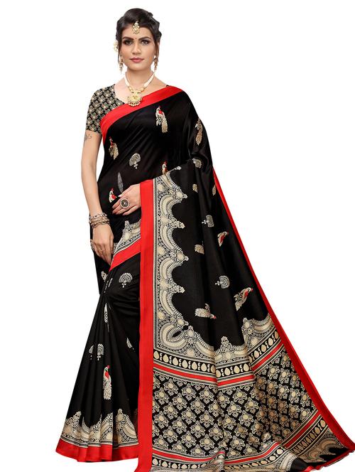 conversational printed saree with blouse - 17380257 - Very Small Image - 1
