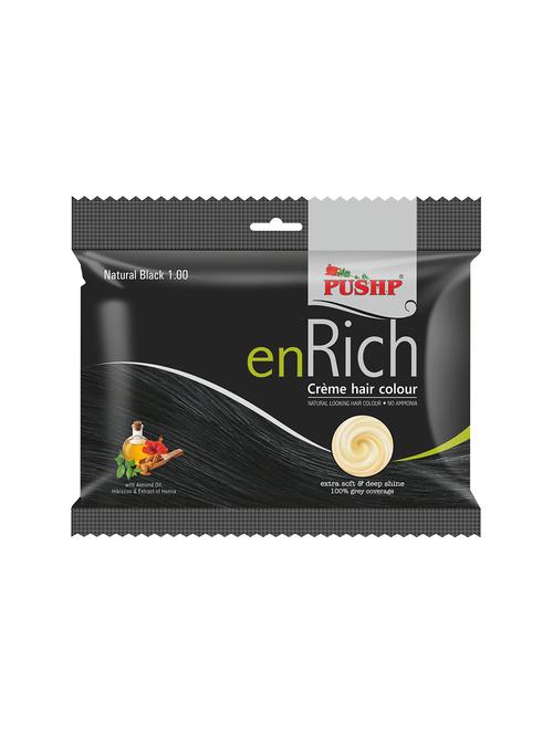pushp enrich creme hair colour natural black (pack of 3) - 17380559 - Very Small Image - 1