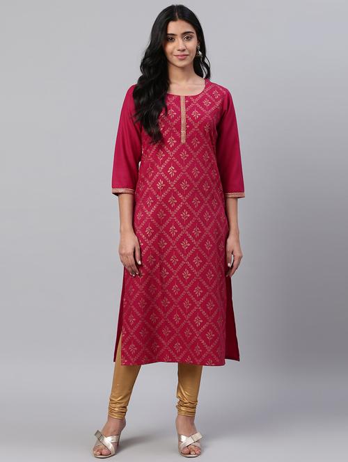 floral straight kurta - 17380753 - Very Small Image - 1