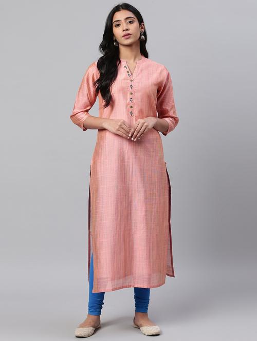 solid straight kurta - 17380804 - Very Small Image - 1