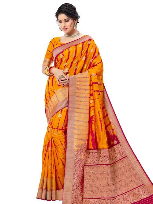 zari work woven saree with blouse - 17381125 - Very Small Image - 1