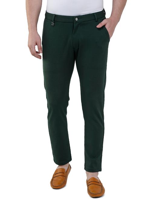 green solid chinos - 17381210 - Very Small Image - 1
