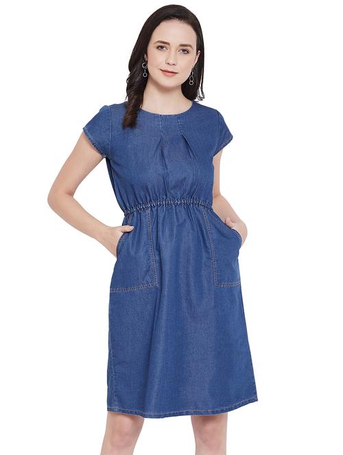 women's solid dress - 17381910 - Very Small Image - 1