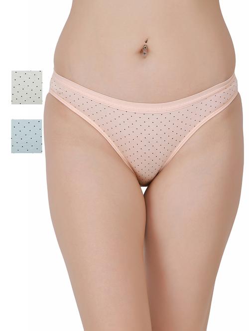 set of 3 polka dot bikini panty - 17382054 - Very Small Image - 1