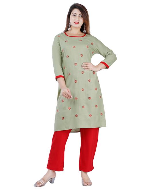 embroidered kurta pant set - 17382798 - Very Small Image - 1