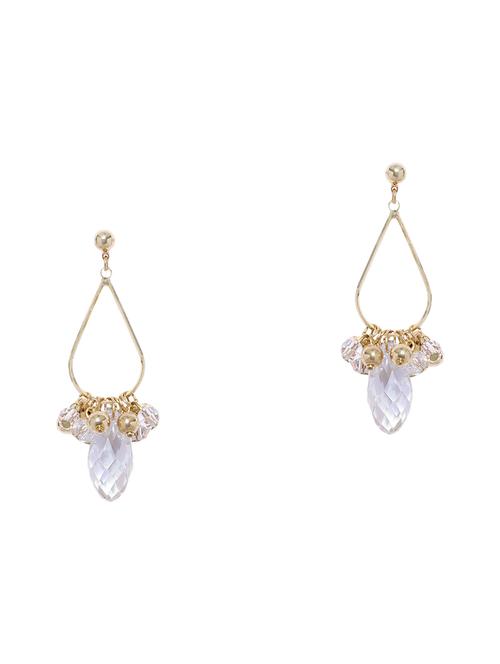 white metal drop earring - 17383465 - Very Small Image - 1