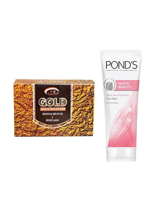 pink root gold kit 83g with pond's white beauty facewash - 17383702 - Very Small Image - 1