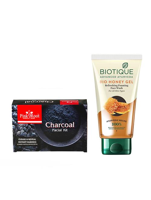 pink root charcoal kit 83g with biotique honey facewash - 17383719 - Very Small Image - 1