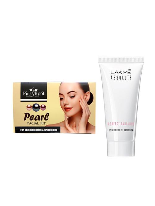 pink root pearl facial kit 80gm with lakme absolute face wash - 17383753 - Very Small Image - 1
