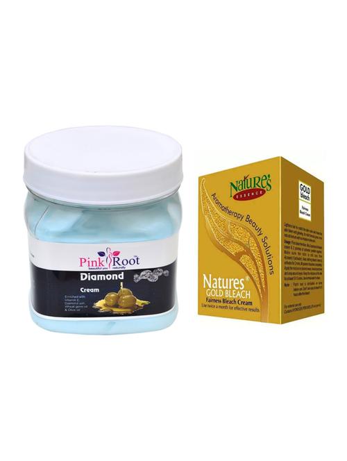 pink root diamond cream 500ml with nature's essence 43g gold bleach - 17383840 - Very Small Image - 1