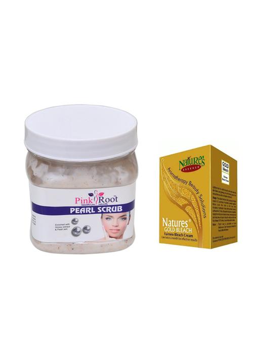 pink root pearl scrub 500ml with nature's essence 43g gold bleach - 17383870 - Very Small Image - 1