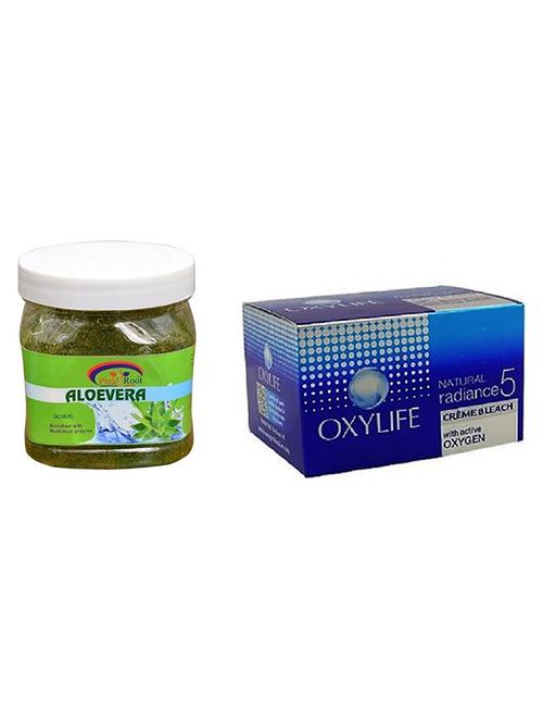 pink root aloe vera scrub 500ml with oxylife crème bleach natural radiance5 - 17383919 - Very Small Image - 1