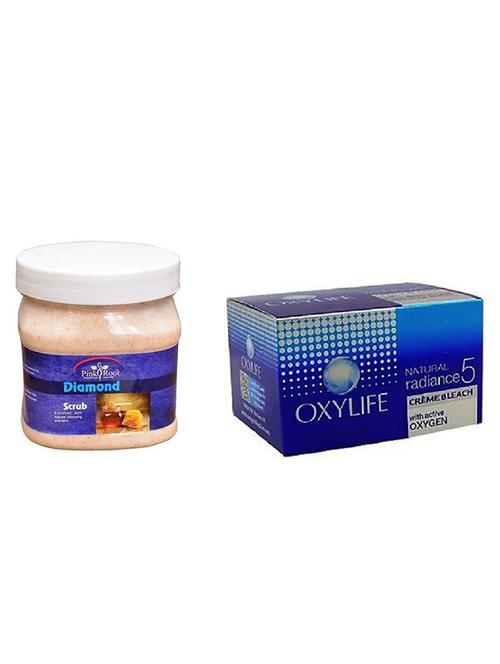 pink root diamond scrub 500ml with oxylife crème bleach natural radiance5 - 17383925 - Very Small Image - 1