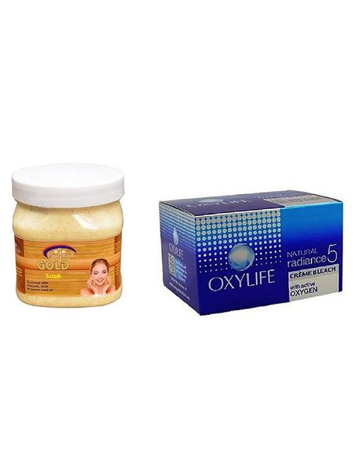 pink root gold scrub 500ml with oxylife crème bleach natural radiance5 - 17383928 - Very Small Image - 1