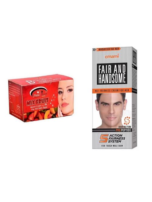 pink root mix fruit bleach 250g with emami fair & handsome 30g - 17383947 - Very Small Image - 1