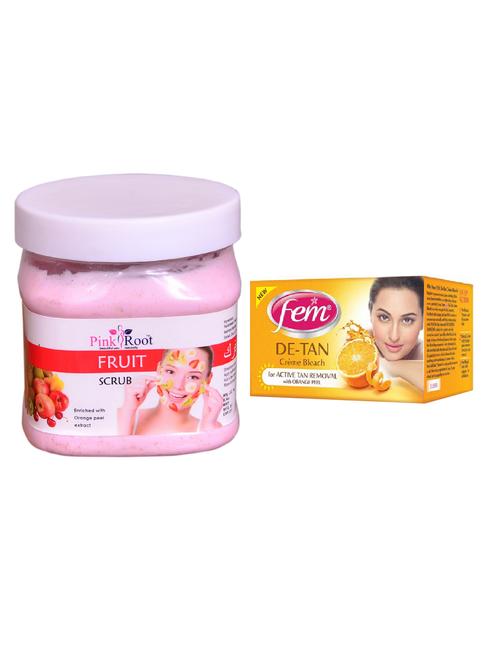 pink root fruit scrub 500ml with fem de-tan bleach - 17384002 - Very Small Image - 1