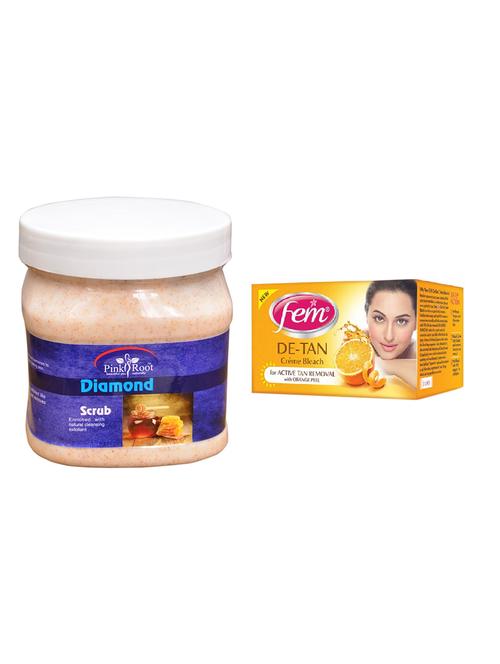 pink root diamond scrub 500ml with fem de-tan bleach - 17384021 - Very Small Image - 1