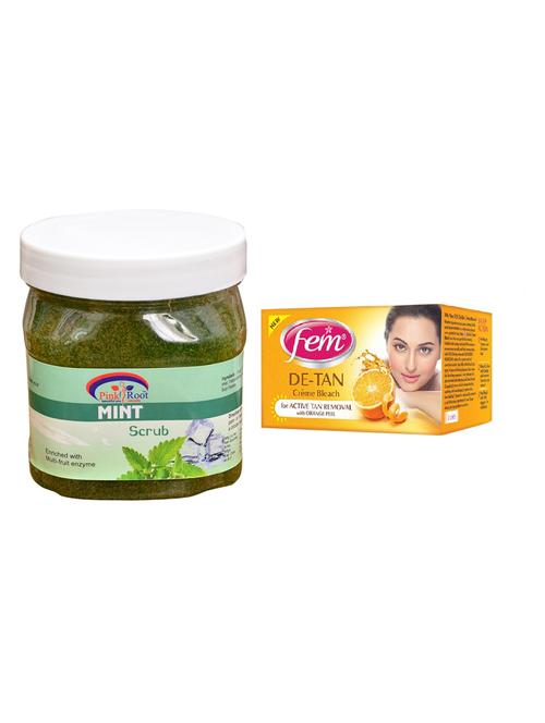 pink root mint scrub 500ml with fem de-tan bleach - 17384024 - Very Small Image - 1