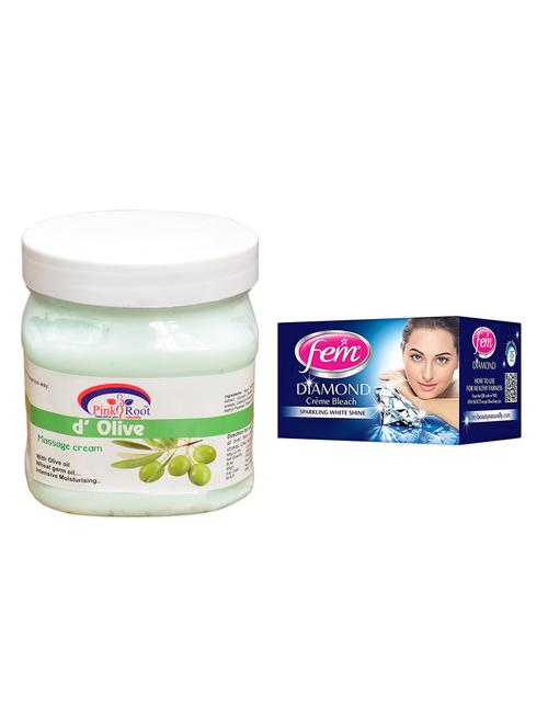 pink root d'olive massage cream 500ml with fem diamond bleach - 17384040 - Very Small Image - 1