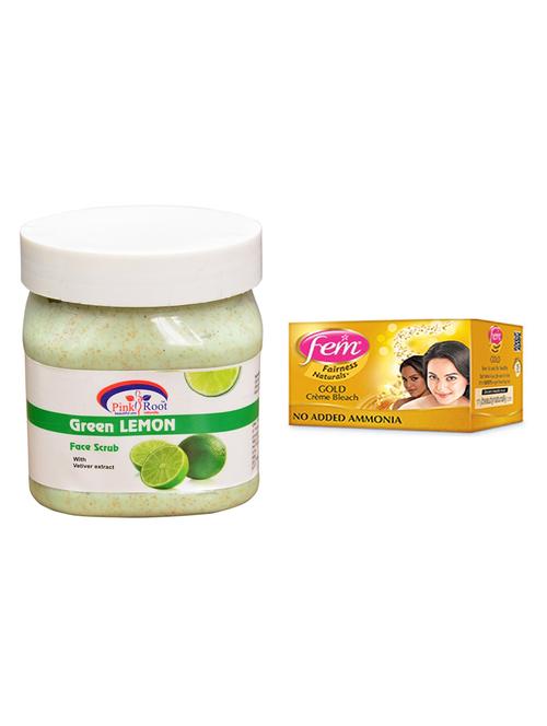 pink root green lemon scrub 500ml with fem gold bleach - 17384089 - Very Small Image - 1
