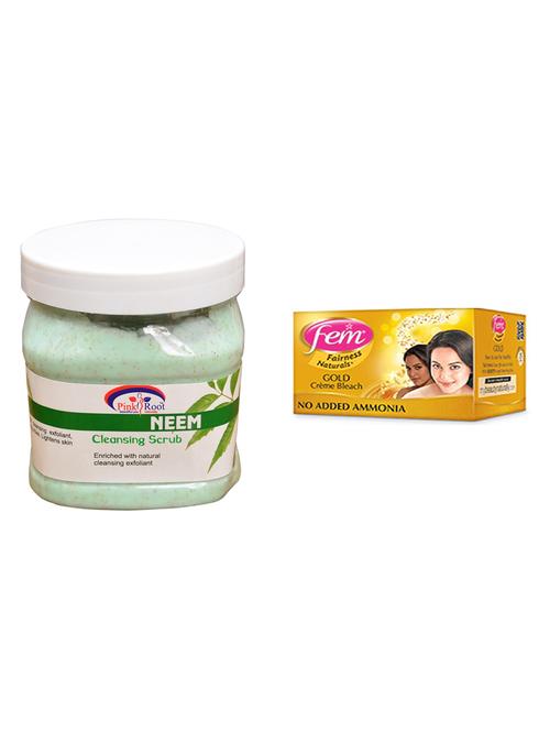 pink root neem scrub 500ml with fem gold bleach - 17384091 - Very Small Image - 1