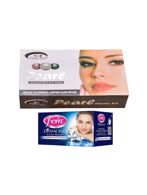 pink root pearl facial kit 83gm with fem diamond bleach - 17384139 - Very Small Image - 1