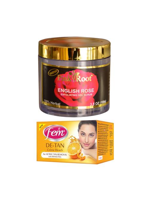 pink root english rose 100gm with fem de-tan creme bleach 30g - 17384156 - Very Small Image - 1