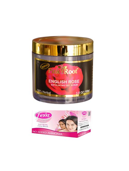 pink root english rose 100gm with fem saffron creme bleach 30g - 17384189 - Very Small Image - 1