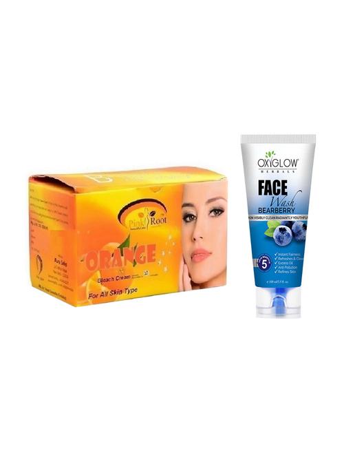 pink root orange bleach 250g with oxyglow bearberry face wash - 17384239 - Very Small Image - 1