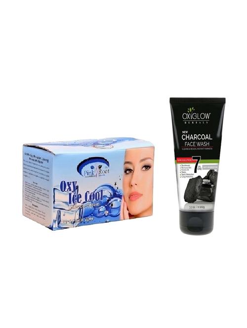 pink root oxy ice bleach 250g with oxyglow charcoal face wash - 17384249 - Very Small Image - 1
