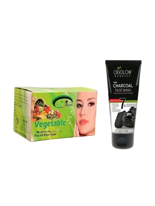 pink root vegetable bleach 250g with oxyglow charcoal face wash - 17384251 - Very Small Image - 1