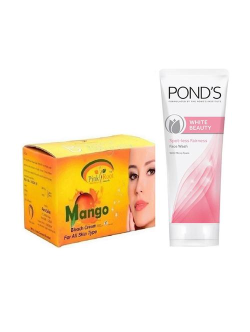 pink root mango bleach 250g with pond's white beauty facewash - 17384269 - Very Small Image - 1