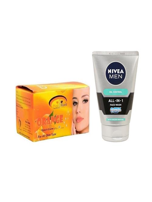 pink root orange bleach 250g with nivea oil control face wash - 17384308 - Very Small Image - 1