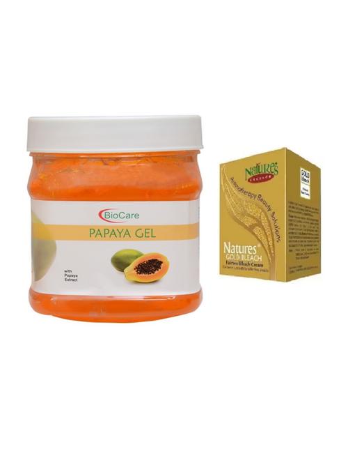 biocare papaya gel 500gm with natures gold bleach 50g - 17384359 - Very Small Image - 1