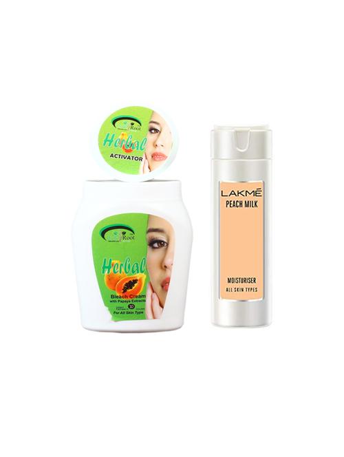 pink root herbal bleach 1kg with lakme peach milk moisturiser lotion - 17384449 - Very Small Image - 1