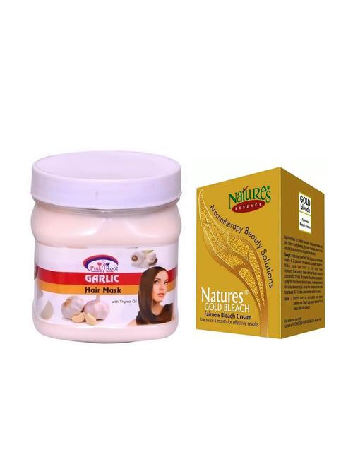 pink root garlic mask 500ml with nature's essence 43g gold bleach - 17384478 - Very Small Image - 1