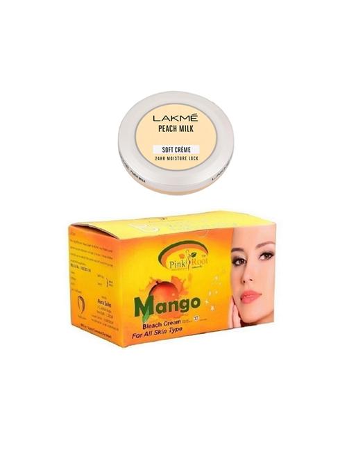 pink root mango bleach 250gm with lakme peach milk soft creme - 17384486 - Very Small Image - 1