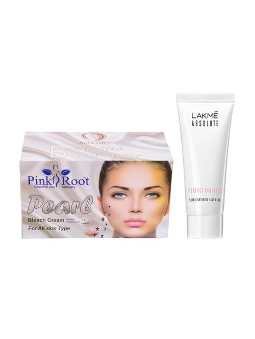 pink root pearl bleach 250gm with lakme absolute face wash - 17384531 - Very Small Image - 1