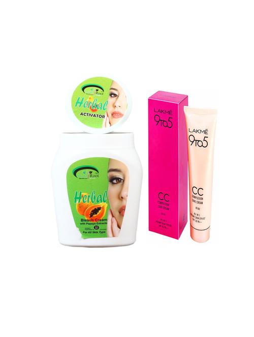 pink root herbal bleach 1kg with lakme 9to5 cc cream - 17384539 - Very Small Image - 1