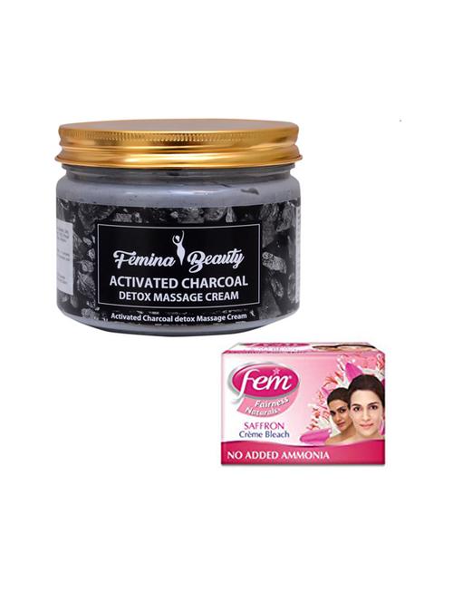 femina beauty charcoal cream with fem saffron bleach - 17384574 - Very Small Image - 1