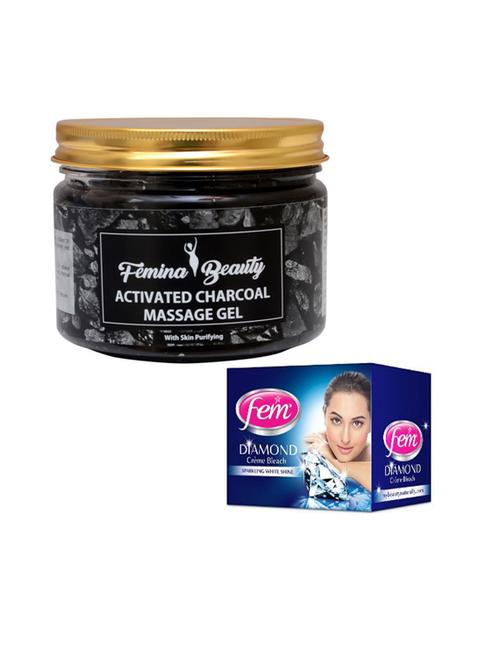 femina beauty charcoal gel with fem diamond bleach - 17384582 - Very Small Image - 1