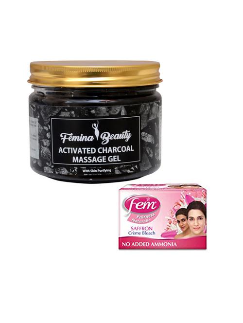 femina beauty charcoal gel with fem saffron bleach - 17384586 - Very Small Image - 1