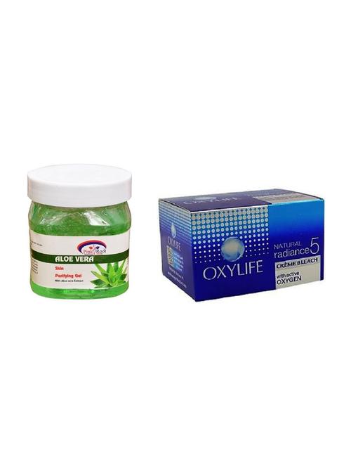 pink root aloe vera gel 500ml with oxylife crème bleach natural radiance5 - 17384587 - Very Small Image - 1