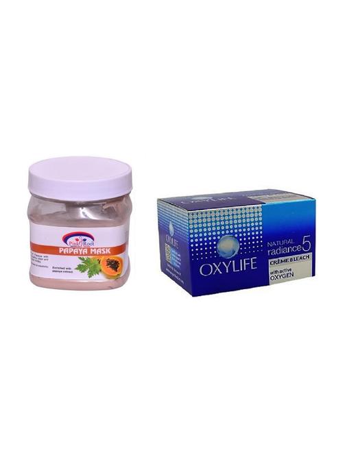 pink root papaya mask 500ml with oxylife crème bleach natural radiance5 - 17384601 - Very Small Image - 1